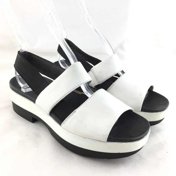 Camper Shoes - Camper Memphis Platform sandals white black straps